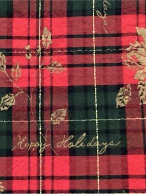 Holiday Plaid Tablecloth in Red and Green - Unbranded